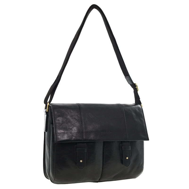 Pierre Cardin Multi-Compartment Leather Crossbody Laptop Bag PC4093