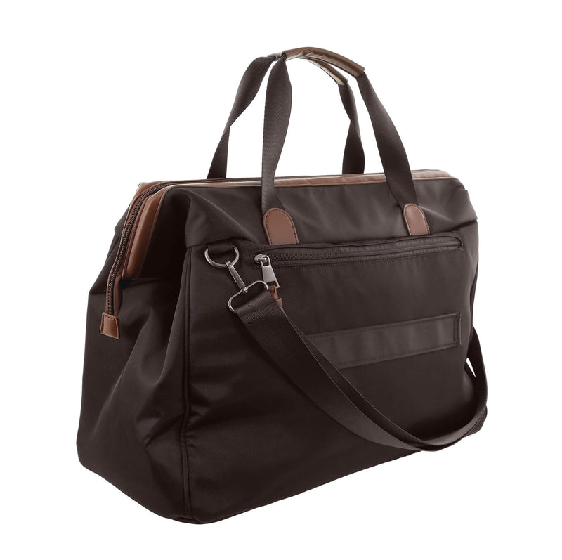 Pierre Cardin 2 Tone Nylon/Vegan Leather Euro Overnight Bag PC4108