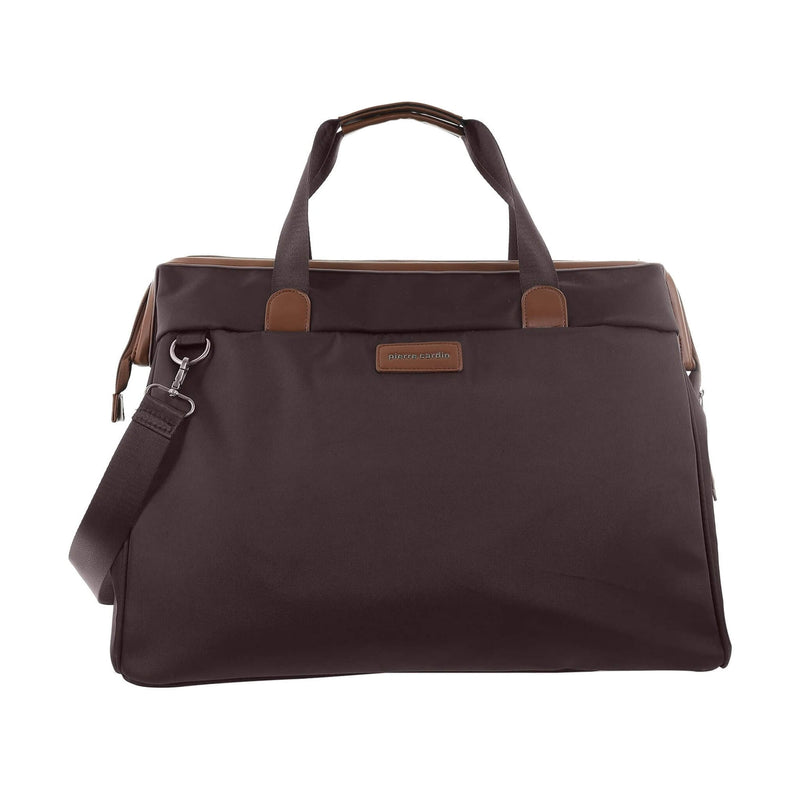 Pierre Cardin 2 Tone Nylon/Vegan Leather Euro Overnight Bag PC4108