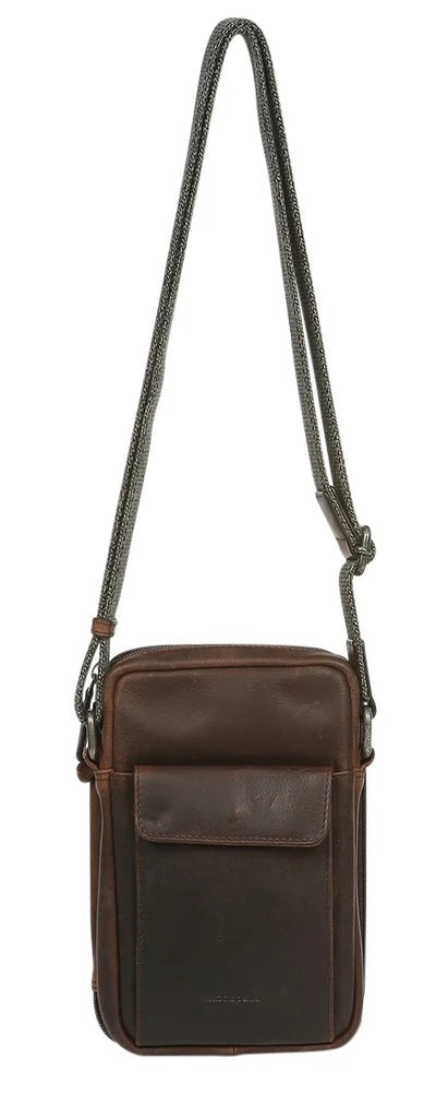Modapelle Vintage Leather Organiser Crossbody Bag UL3954