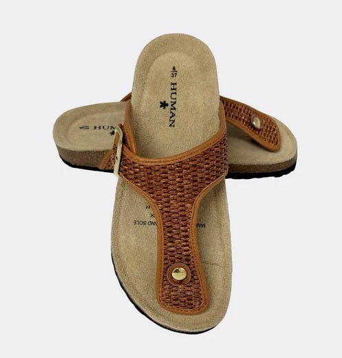Human Premium Icon Raffia Woven Toe Thong