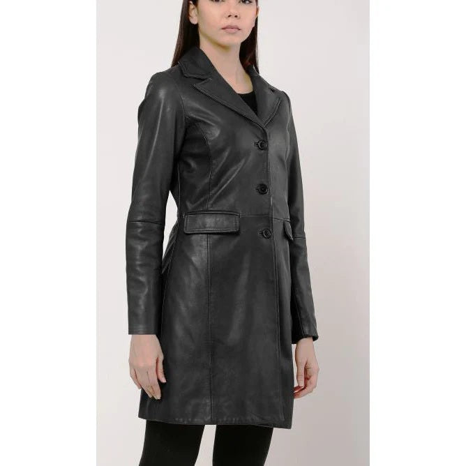 Women's Daria Tailored  Leather Coat