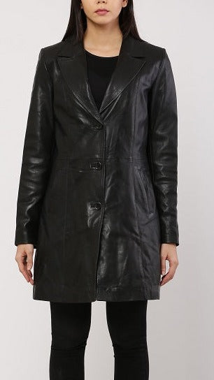 Women's Dolly Tailored Leather Coat