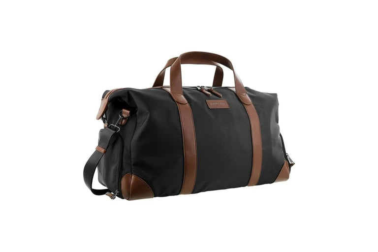 Pierre Cardin 2 Tone Nylon/Vegan Leather Overnight Bag PC4111