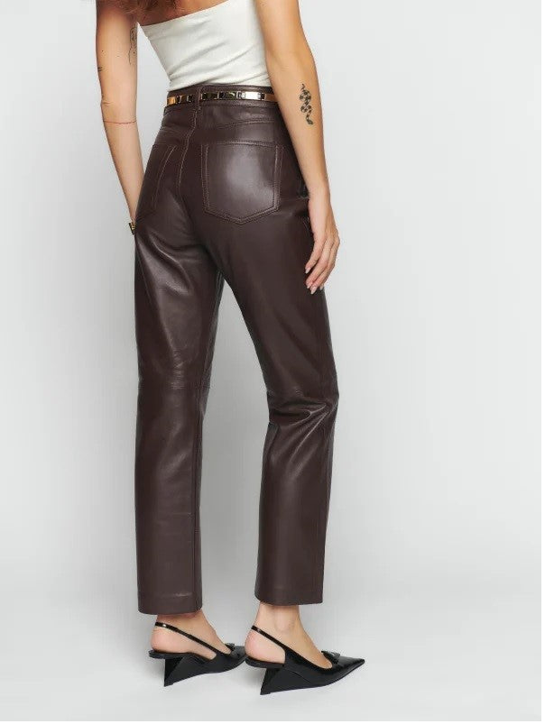 Women's Pixie Leather Jean Pants