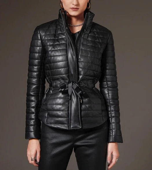 Women's  Leather Katie Quilted Jacket