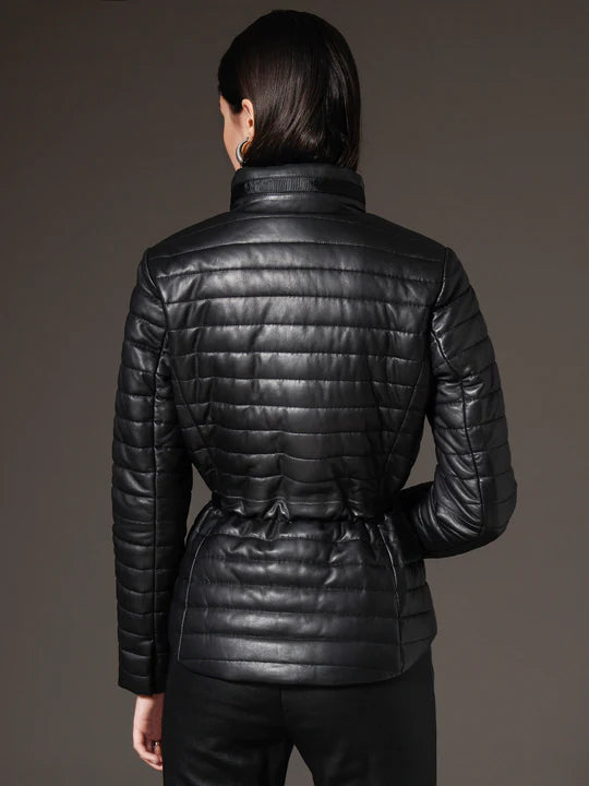 Women's  Leather Katie Quilted Jacket