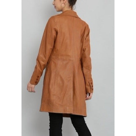 Daria Women's Tailored Leather Coat
