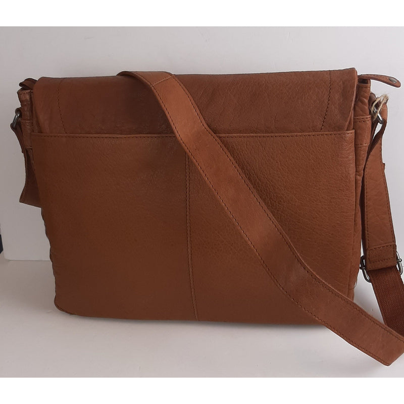 Oran Persimmon Vintage Leather Satchel Bag FG7320