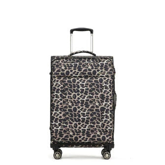 Tosca So Lite 3.0 Medium 66cmSoftside Leopard Print Luggage