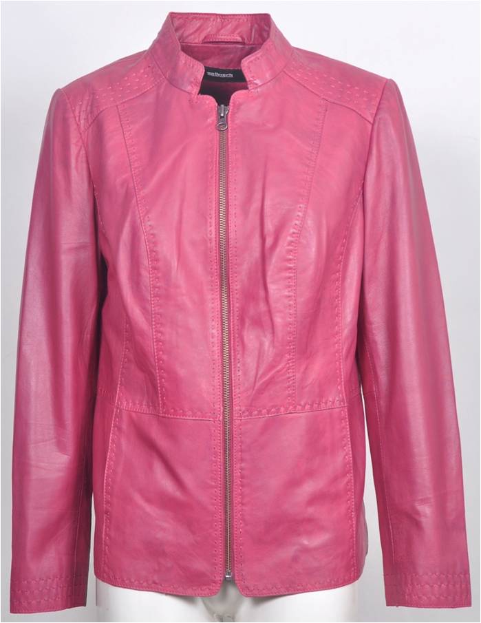 Women's Leather Zip Jacket 44-3455