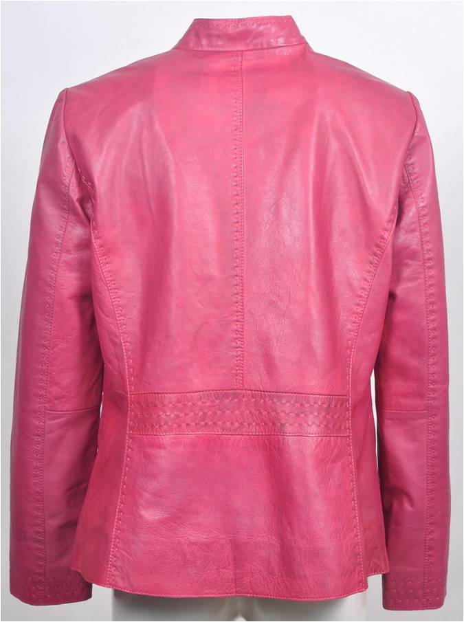 Women's Leather Zip Jacket 44-3455