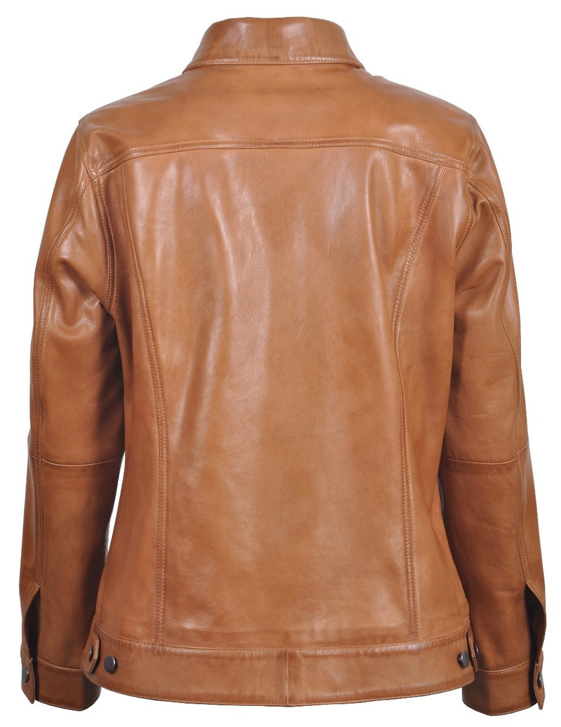 Women's Leather Jean Jacket  44-6223-1