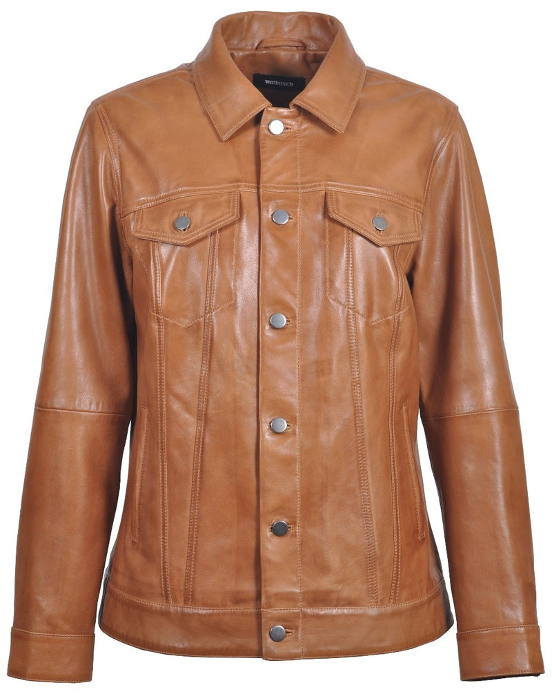 Women's Leather Jean Jacket  44-6223-1