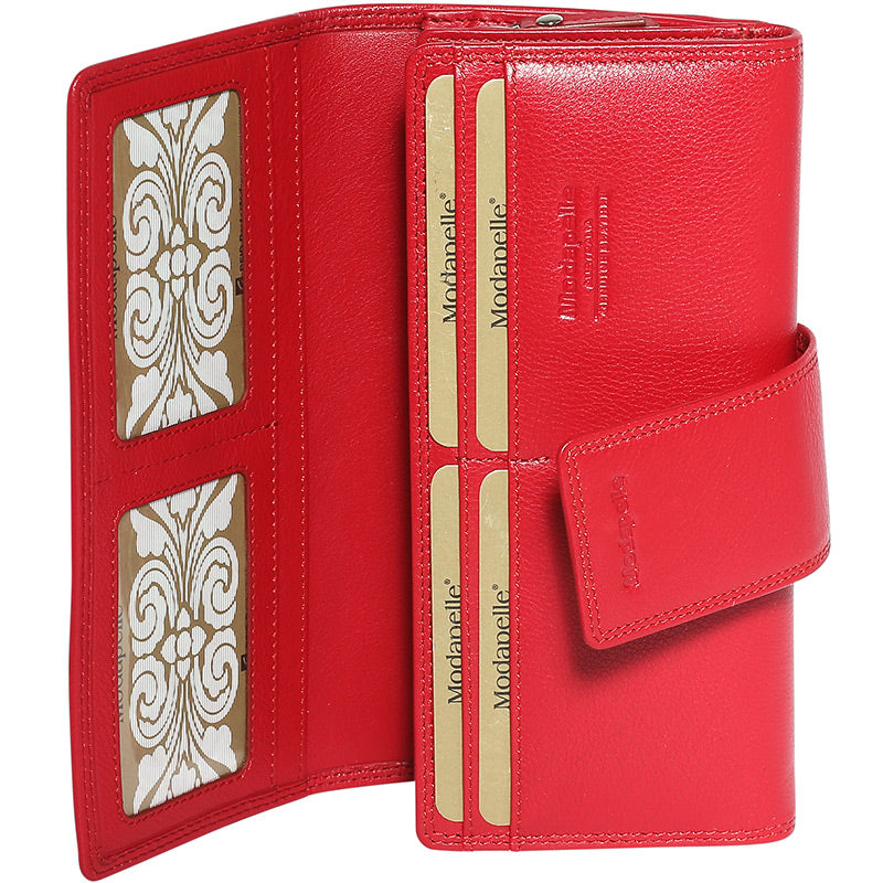 Modapelle Women's Leather Multi Card Long Wallet UL7323