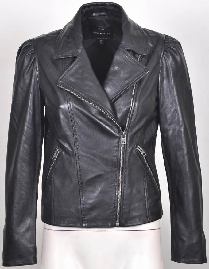 Women's  Leather Biker Jacket 7WD3289