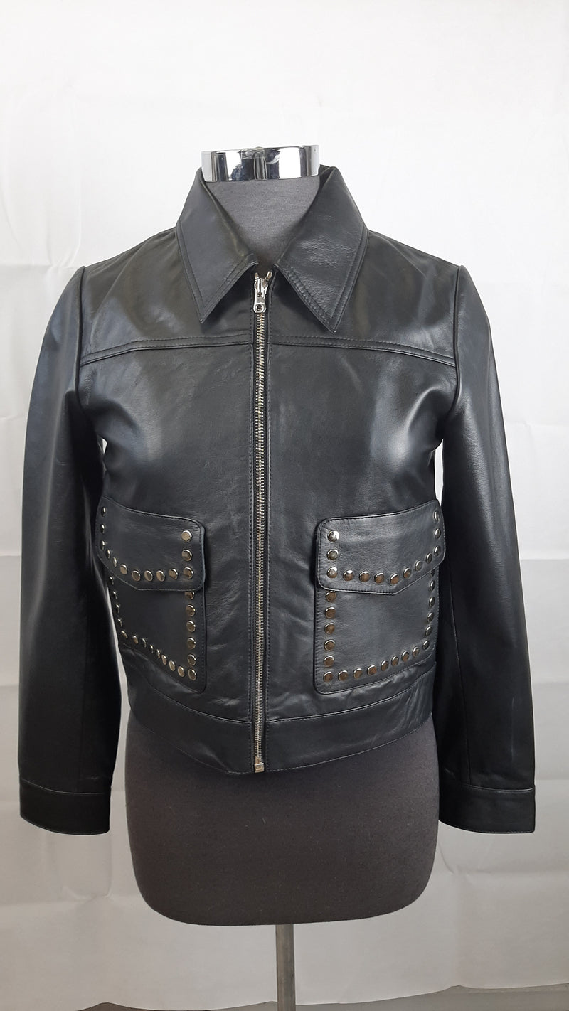 Women's Leather Zip Jacket 8118003
