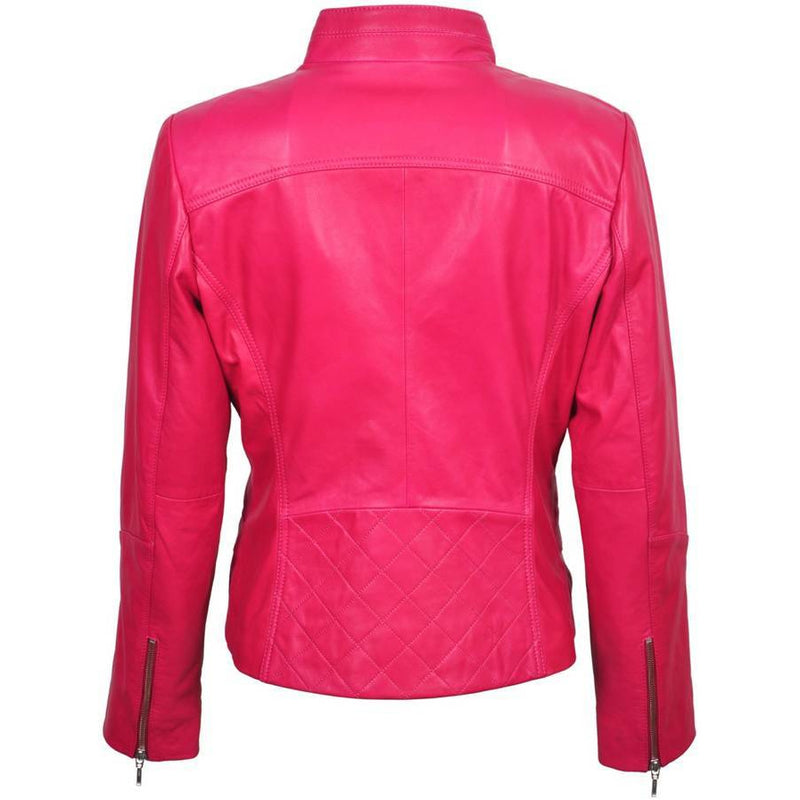 Women's Soft Lambskin Leather Jacket - Elaine