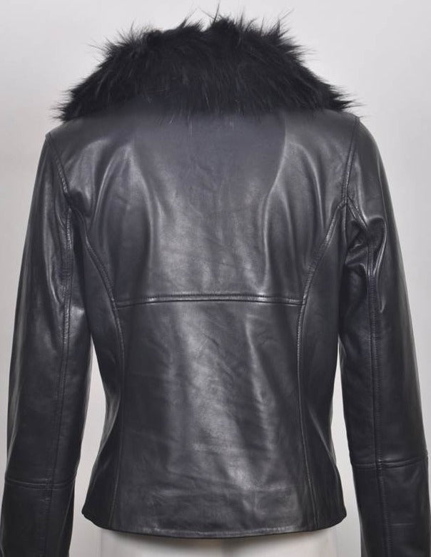 Women's Italian Leather & Fur Jacket 190L008