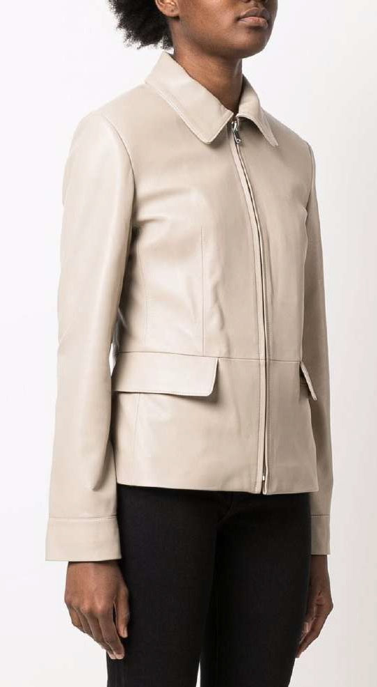 Women’s Italian Leather ZipJacket  AW75