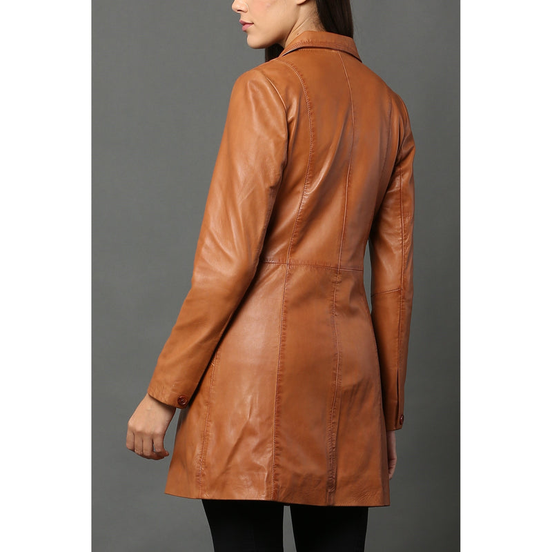 Women's Dolly Tailored Leather Coat