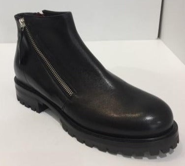 Leather Zip Short Boot HAN32