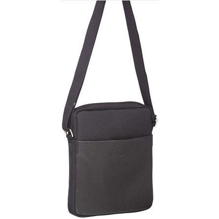 Pierre Cardin Black Leather/Nylon iPad Bag - PC10162