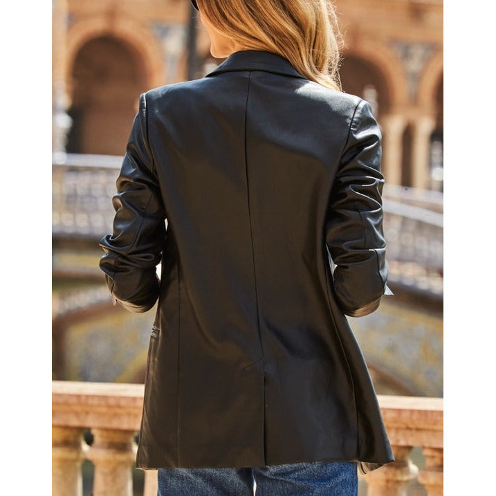 Women’s Michaella Soft Leather Blazer Jacket