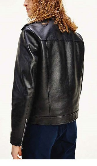 Men's Leather Biker Jacket -MW15834