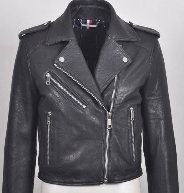 Women's Noah Italian  Leather Biker Jacket