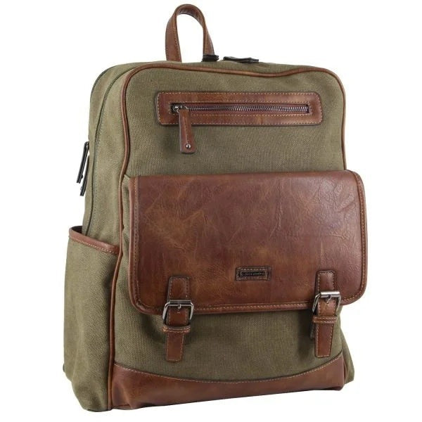 Pierre Cardin Canvas and Leather  Backpack PC3310