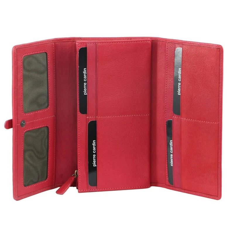 Pierre Cardin Woven Italian  Leather Tri-Fold Wallet PC3317