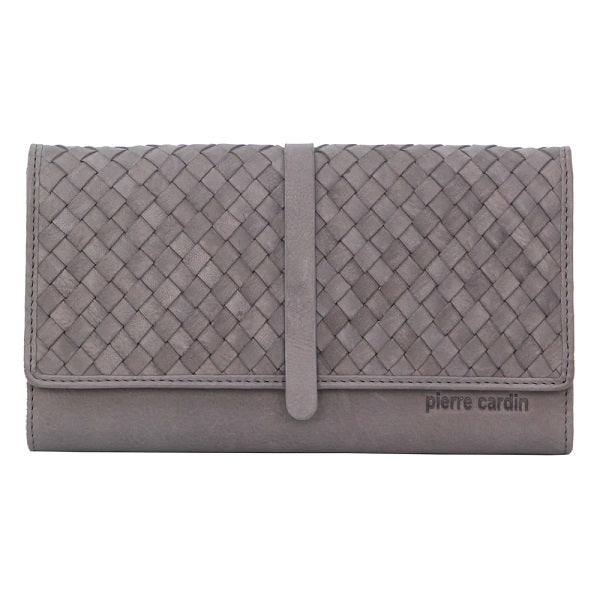 Pierre Cardin Woven Italian  Leather Tri-Fold Wallet PC3317