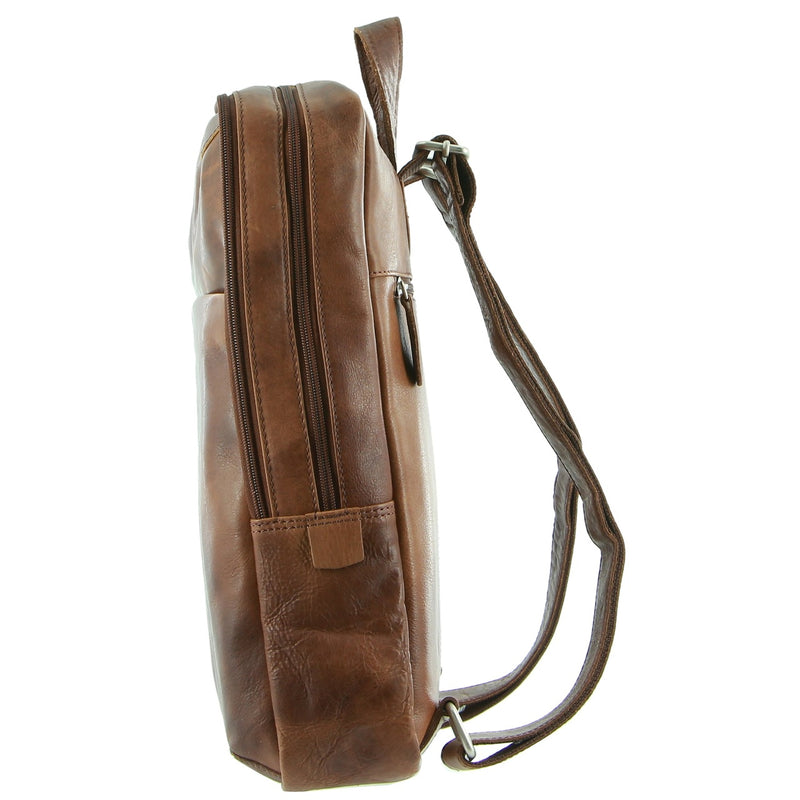 Pierre Cardin Unisex Vintage Leather Backpack PC2799