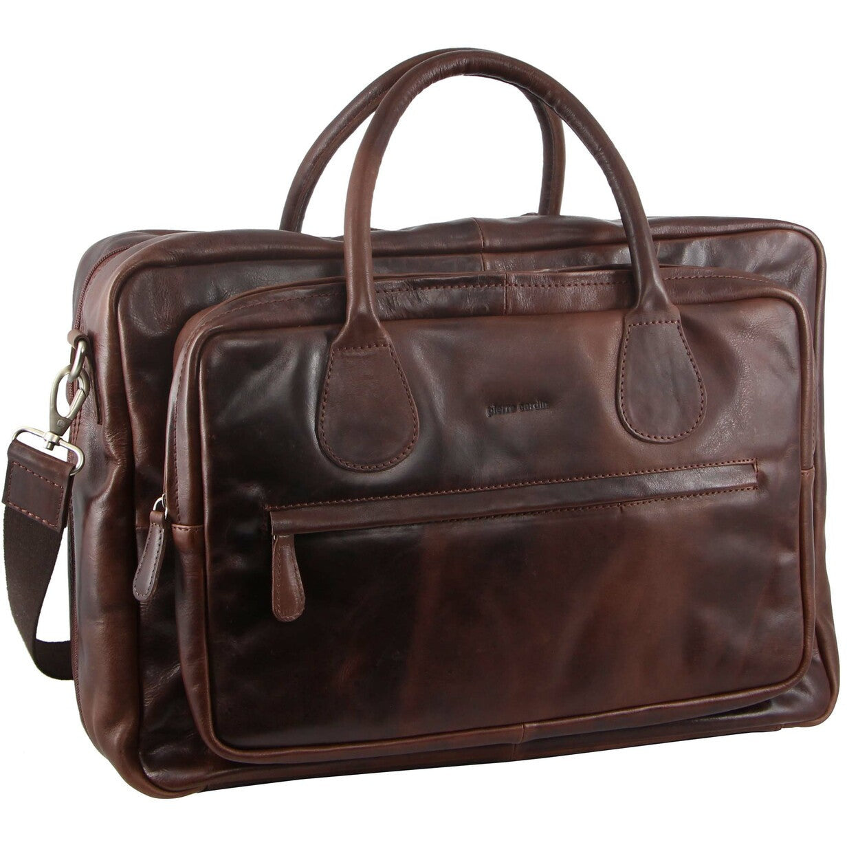 Pierre cardin rustic leather overnight bag clearance
