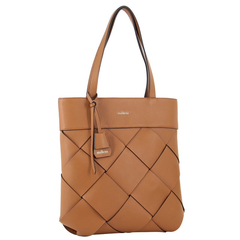 Milleni Woven Fashion Tote Handbag PV 3536