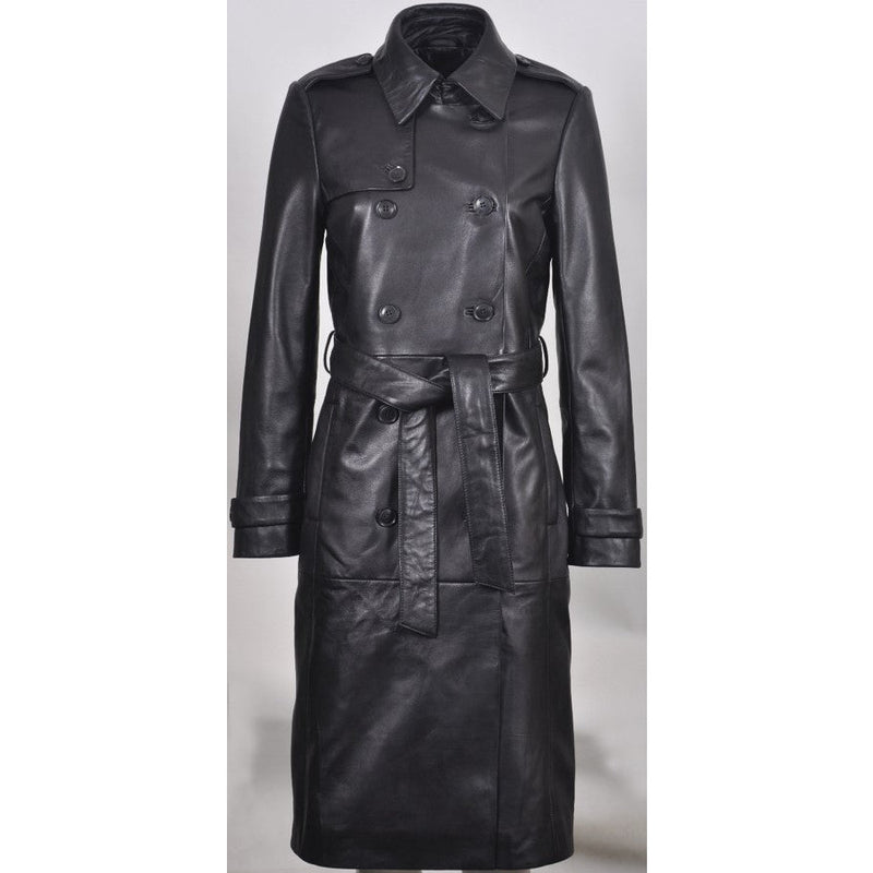 Women's Chiara Leather Trench Coat