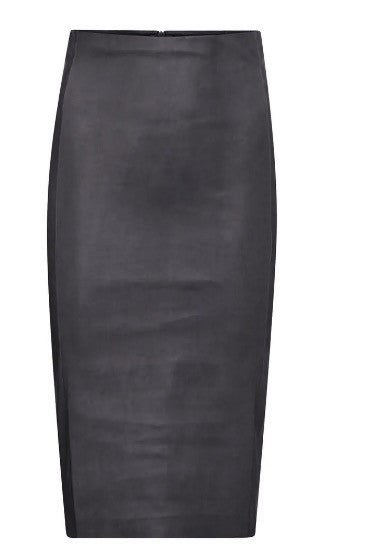 Women's Soft Leather Pencil Skirt - Dawn