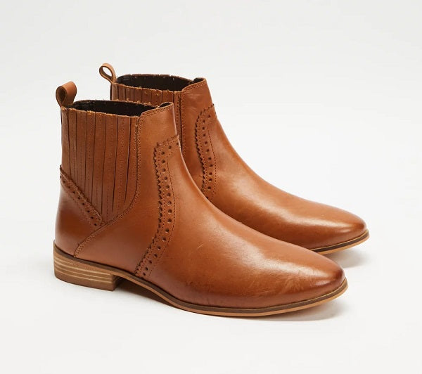 Human Premium File Leather Ankle Boot