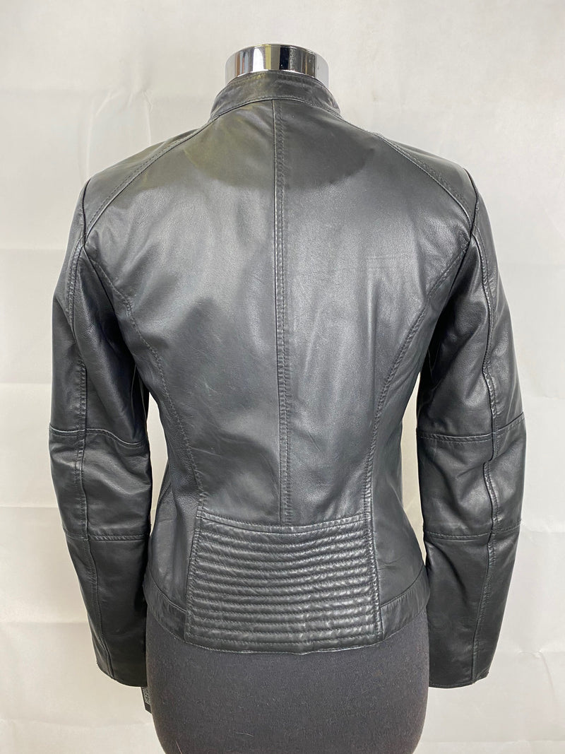Women's Soft Leather Zip Jacket Jak2