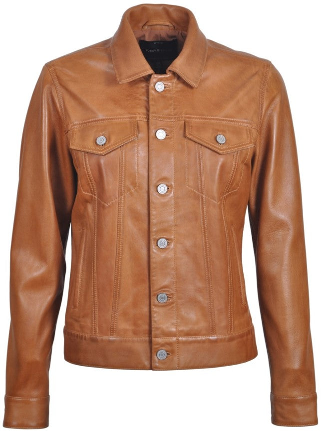 Women's Julia Leather Jean Jacket