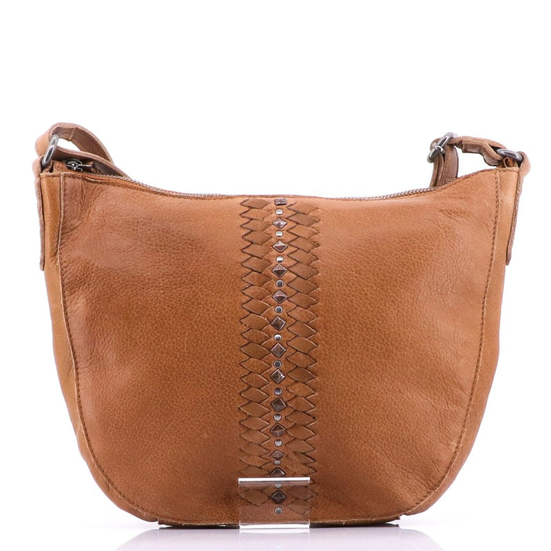 Modapelle Vintage Leather Woven Bucket Bag 5959