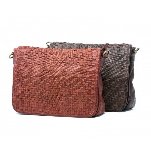 Oran Marta Women's Woven Leather Sling Bag ORRH79